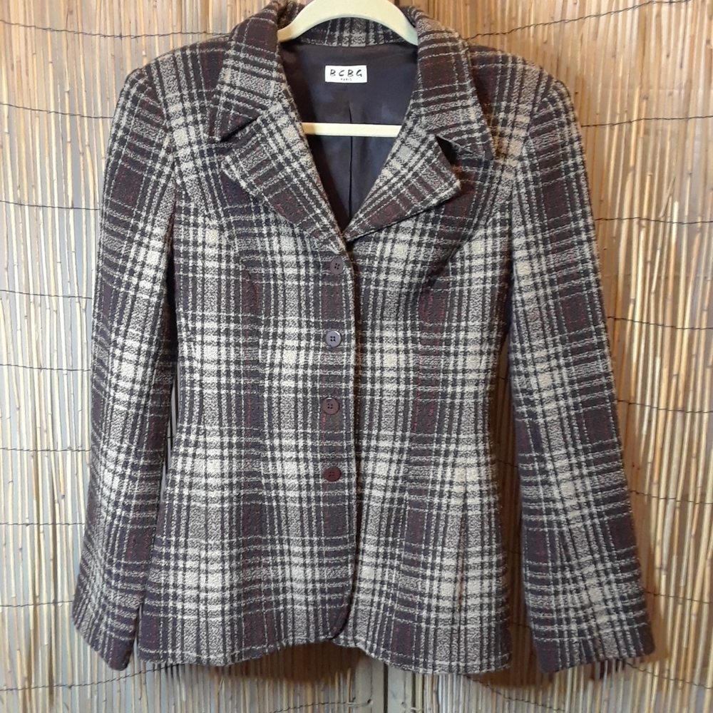 BCBG Paris Plaid Blazer